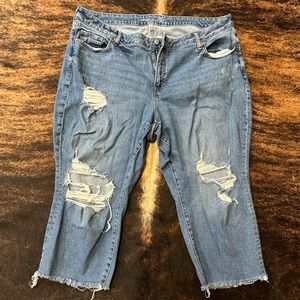 Old navy size 22 distressed high rise curvy O.G straight secret smooth pockets